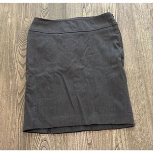 Express Design Studio Pleated Pencil Skirt High Waist Knee Length Gray Size 2